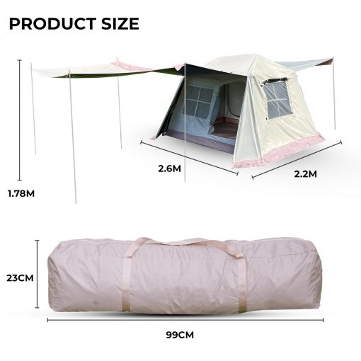 [Special Treat] Ber-2 Lebih Baik Combo - A, PTT Outdoor, 4P Cabin Tent Product Size,