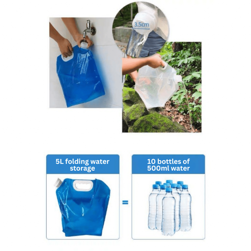 L Camping Hiking Portable Folding Water Storage Convenient Ptt Outdoor