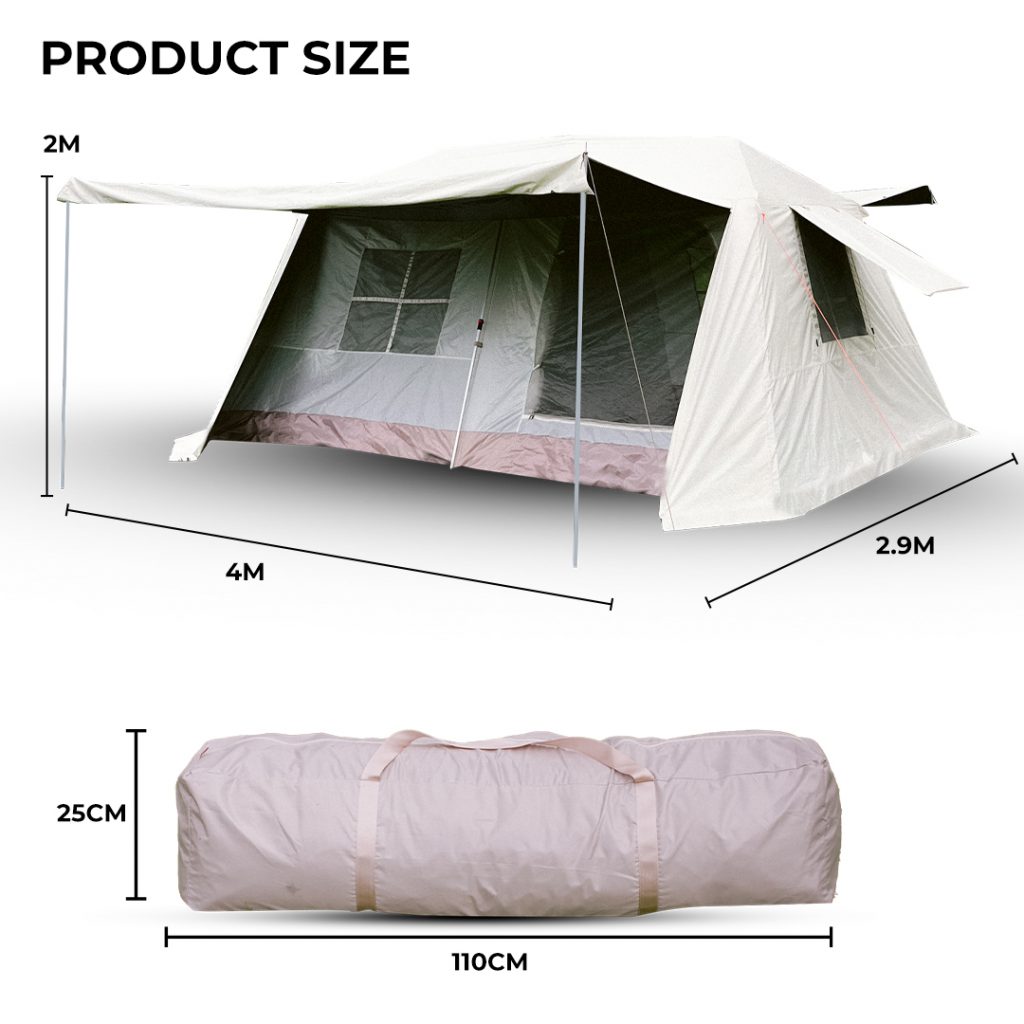 [Limited Time Offer] Fam Squad Combo - A, PTT Outdoor, 8P cabin tent size 1,