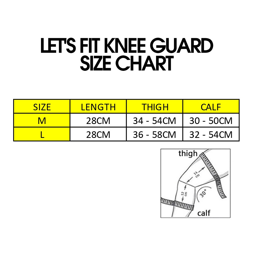 Let's Fit Knee Guard with Spring Support (Pair), PTT Outdoor, SZ 1,