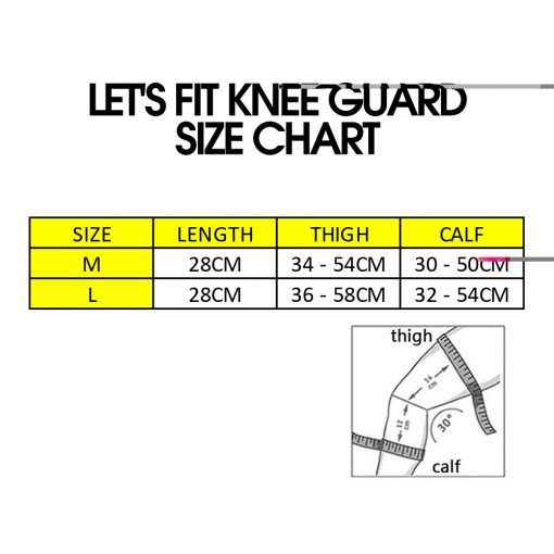 Let's Fit Knee Guard with Spring Support (Pair), PTT Outdoor, SZ,