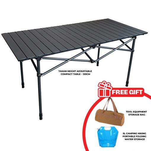 [34 SET LEFT ] TAHAN Height Adjustable Compact Table - 120CM, PTT Outdoor, TAHAN Height Adjustable Compact Table 120CM FG 1,