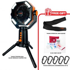 7.11 Big Discount Sampai Meletup, PTT Outdoor, TAHAN Typhoon Dual Blade 16000mAh Camping Fan Combo,