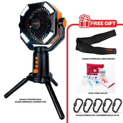 [Special Deals!] TAHAN Typhoon Dual Blade 16000mAh Camping Fan, PTT Outdoor, TAHAN Typhoon Dual Blade 16000mAh Camping Fan Combo,