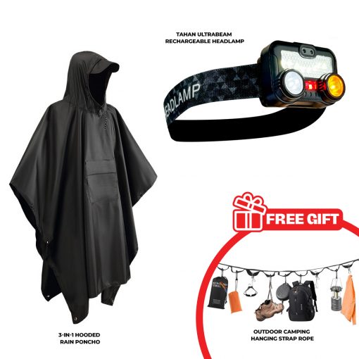 Night Explorer Bundle, PTT Outdoor, TAHAN UltraBeam Rechargeable Headlamp,