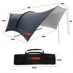 TAHAN CoverAll Tunnel Shelter - Black, PTT Outdoor, dimensions bag tunnel,