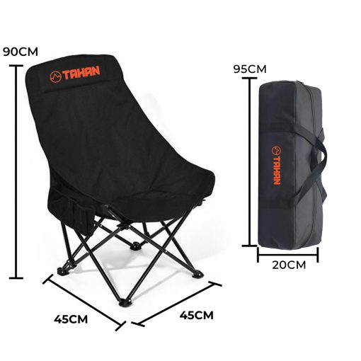 TAHAN ErgoShift Highback Camping Chair, PTT Outdoor, highback dimension,