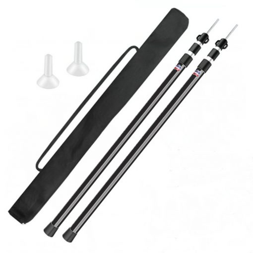 Adjustable Tent Poles (2.3M) - Black, PTT Outdoor, pole package,