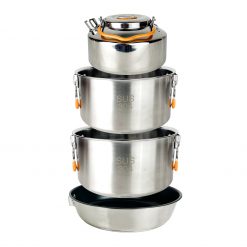 New Arrivals, PTT Outdoor, pro chef stainless steel outdoor cookset combine 2 1,