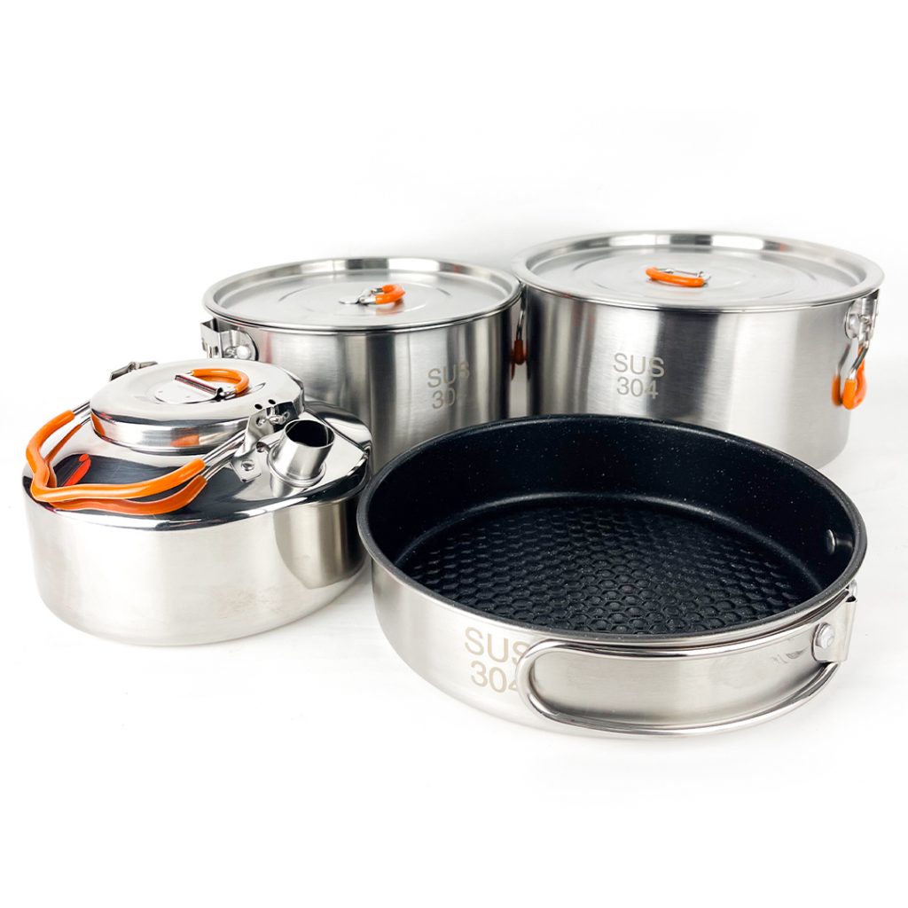 Wilderness Chef's Kit, PTT Outdoor, pro chef stainless steel outdoor cookset main,