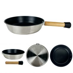 L ProChef Stainless Steel Cookset - 4 Piece (3-4pax), PTT Outdoor, pro chef stainless steel outdoor cookset pan 1,