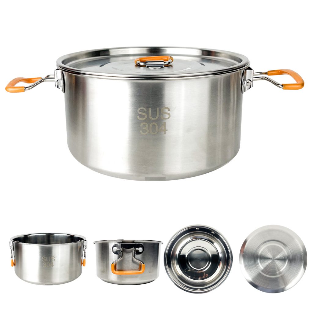 [SPECIAL OFFER] L ProChef Stainless Steel Cookset (3-4pax) + Freegift!, PTT Outdoor, pro chef stainless steel outdoor cookset pot,