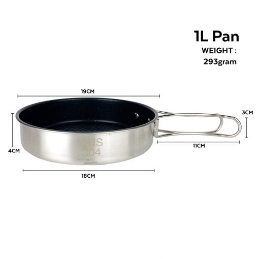 L ProChef Stainless Steel Cookset - 4 Piece, PTT Outdoor, pro chef stainless steel outdoor cookset size 2,
