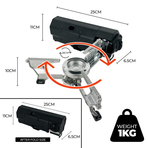 Wilderness Chef's Kit, PTT Outdoor, tahan easyfold camping stove size,