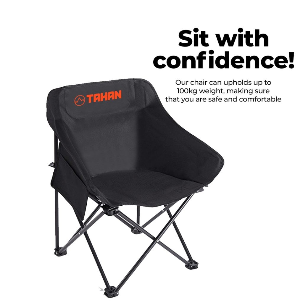 Outdoor Lounge Essentials, PTT Outdoor, tahan ergoshift foldable camping chair support 100kg,