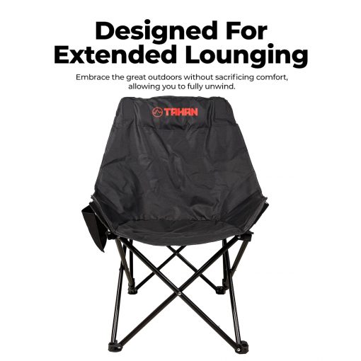 TAHAN ErgoShift Highback Camping Chair, PTT Outdoor, tahan ergoshift highback camping chair extended lounging,