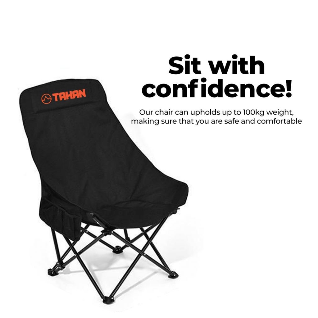 [Super Deals!] TAHAN Ergoshift Highback Camping Chair - 2 units bundle, PTT Outdoor, tahan ergoshift highback camping chair support 100kg,