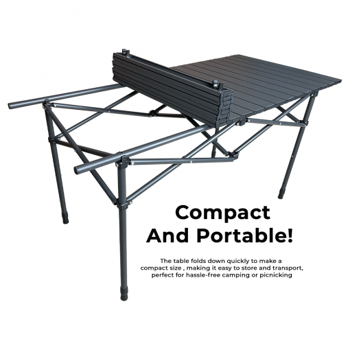 Basecamp Furniture Set Lite, PTT Outdoor, tahan height adjustable compact table 120cm fold,