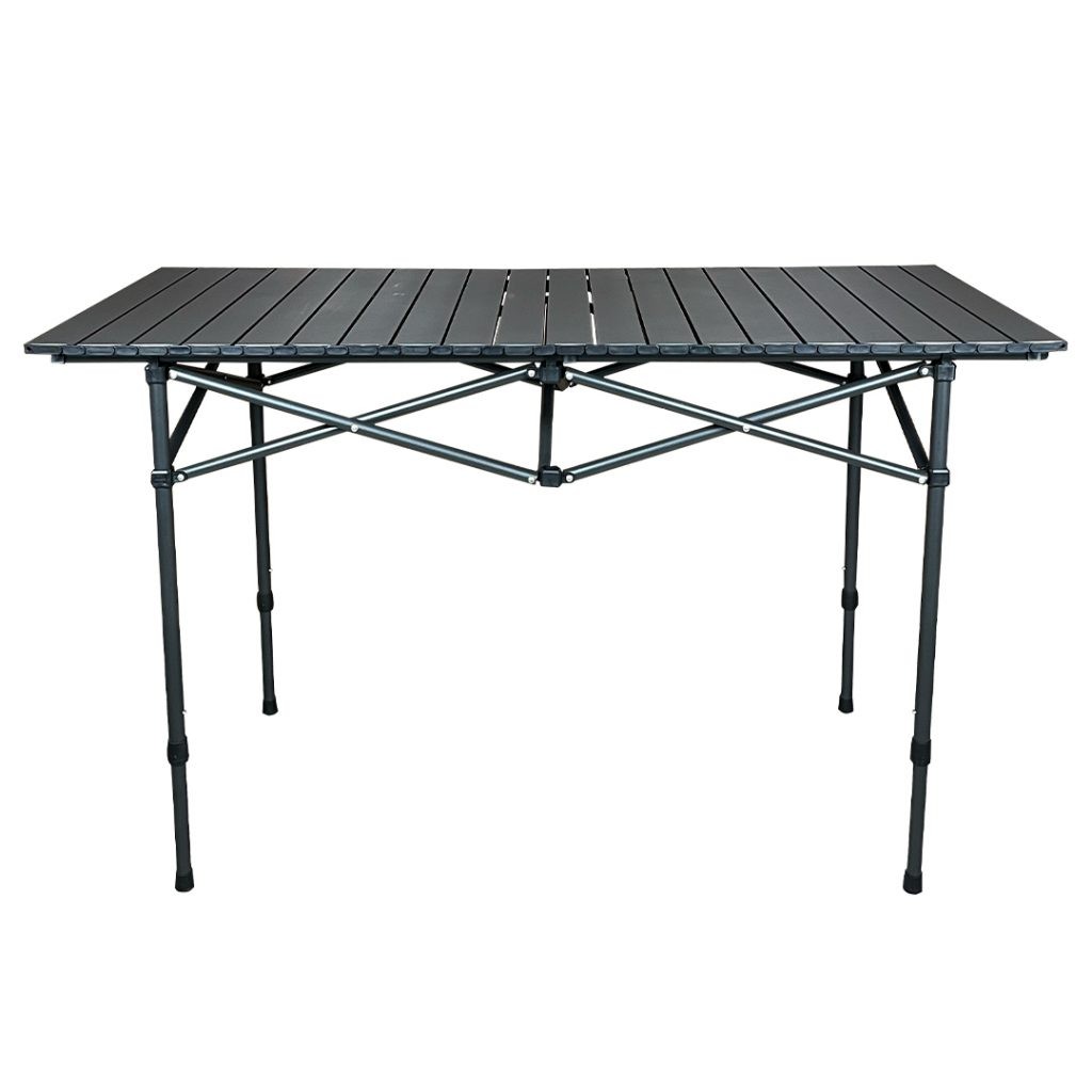 TAHAN Healing Camping Combo Set, PTT Outdoor, tahan height adjustable compact table 120cm side view,