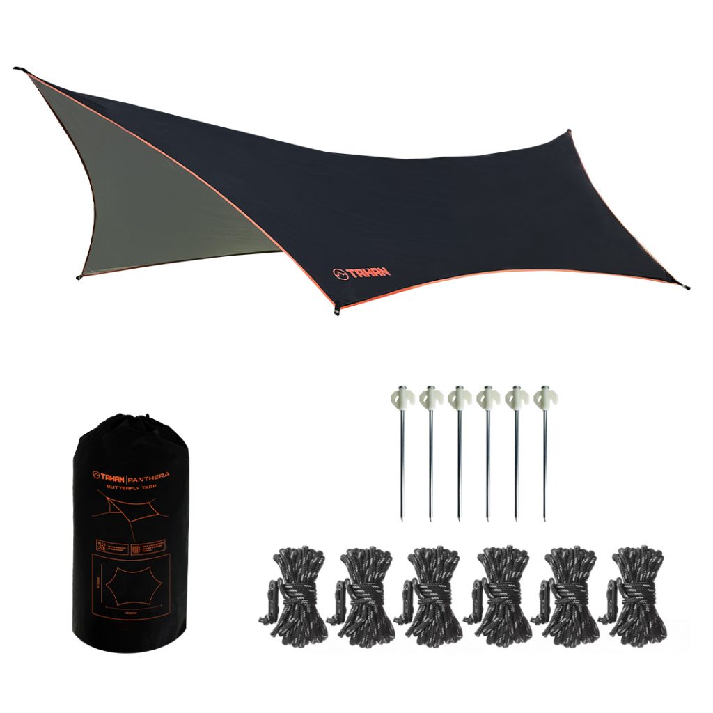 [BUNDLE DEAL] Basic Shelter Pack + Freegift, PTT Outdoor, tahan panthera 3x4M butterfly tarp item,