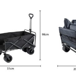 Foldable Camping Wagon 150L, PTT Outdoor, wagon folded 1,